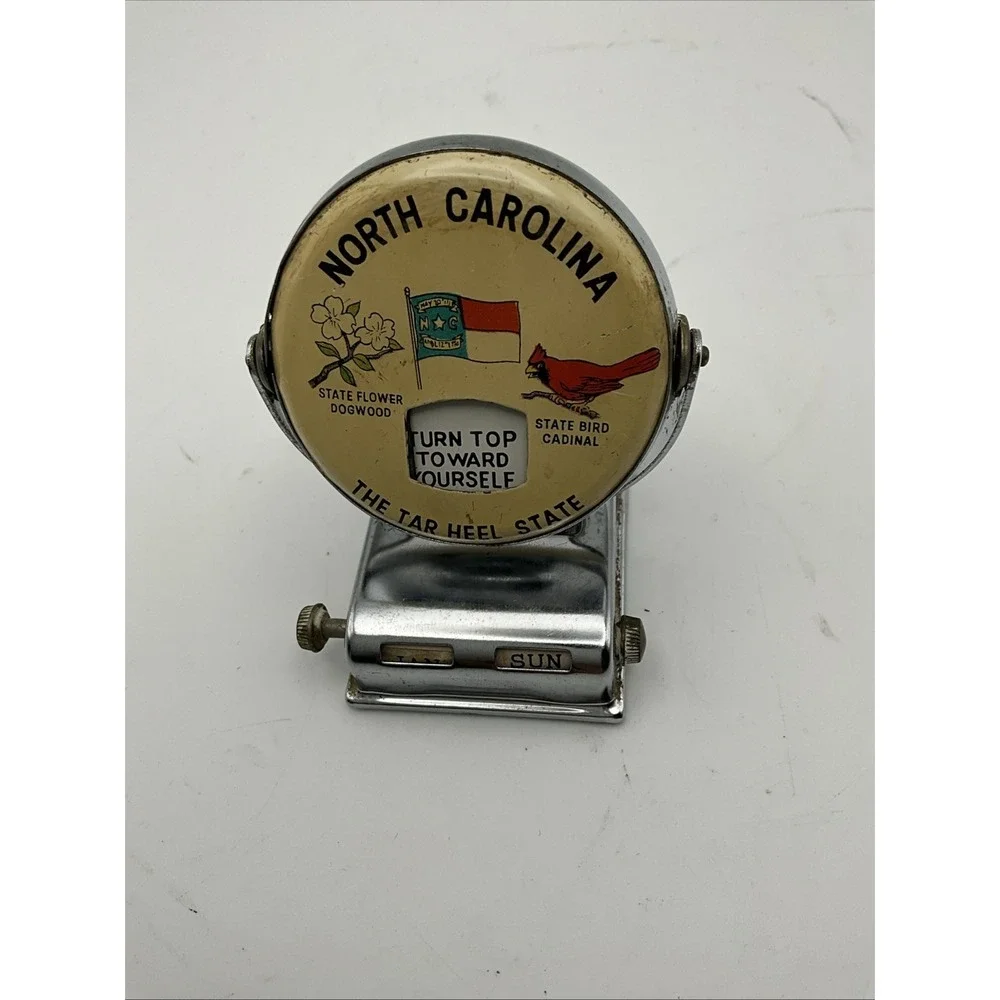 Vintage Souvenir North Carolina Show Me State Perpetual Flip Metal Desk Calendar
